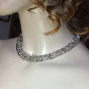 Sparkling faceted crystal necklace